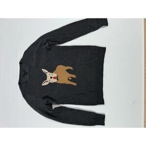 J.Crew Gray Sweater with Dog Graphic XS